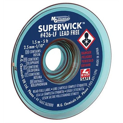 No-Clean Lead Free Super Wick - 2.5mm, 1.5m (426-LF)