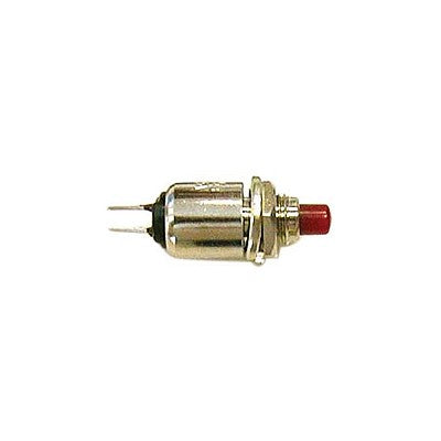 Push Button Ultra Mini Switch - SPST 0.5A OFF-(ON), Red Cap (44-542-0)