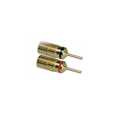 Speaker Pin Plugs - Gold/Black+Red, Pkg/2 (45-814G)