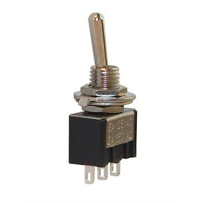 Mini Toggle Switch - SPDT 6A, ON-ON, Pkg/10 (451-302-10)