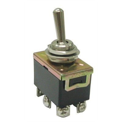 Toggle Switch - DPDT 15A, ON-OFF-ON, Screw terminals (453-330)