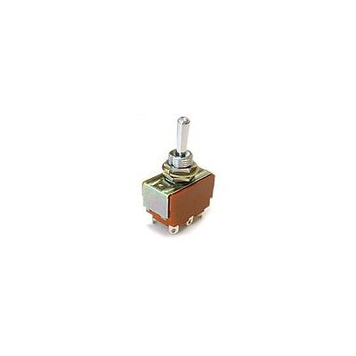 Toggle Switch - DPDT 15A, (ON)-OFF-(ON), Screw terminals, momentary (453-420)