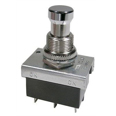 Push Button Heavy Duty Switch - DPDT 10A ON-ON Metal Cap (456-350)