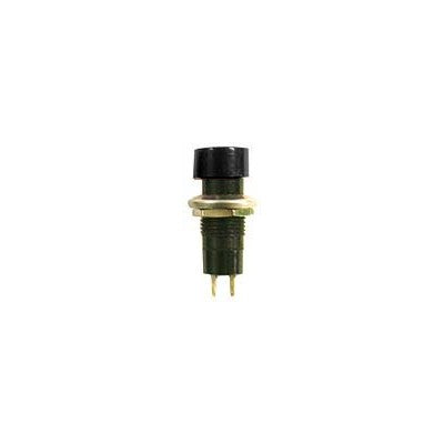 Push Button Switch - SPST 3A (ON)-OFF, Black round cap (456-611)