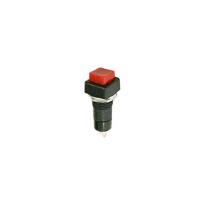 Push Button Switch - SPST 3A (ON)-OFF, Red square cap (456-702)