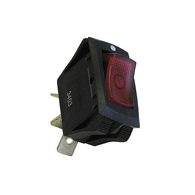 Rocker Switch - SPST 15A, ON-OFF, Red neon (457-120)