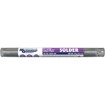 No Clean Solder 63/37 - 0.8mm, 18g Tube (4860-18G)