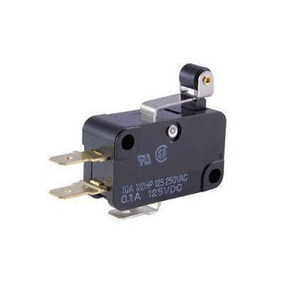 Snap Action Switch - SPDT 15A, 0.5" Short Hinge Roller Lever (54-408)