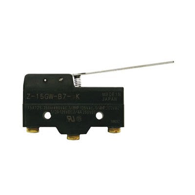 Micro Switch - SPDT 15A, Long Hinge Lever (54-427)