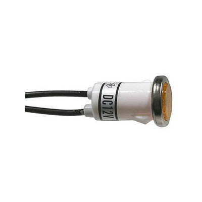 12VDC Indicator Light - Flush Amber (55-473-1)