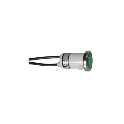 12VDC Indicator Light - Flush Green (55-475-1)