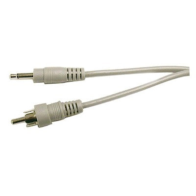 RCA Plug to 3.5mm Plug Cable - Nickel, 6ft (55-949)
