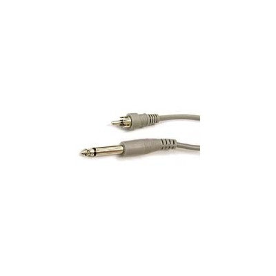 1/4" Mono Plug to RCA Plug, 6ft Cable (55-976)