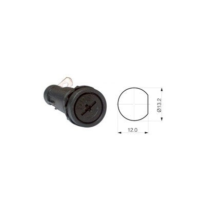 32mm Fuse Holder, Threaded Panel Mount - Screw cap, pkg/10 (557-825-10)