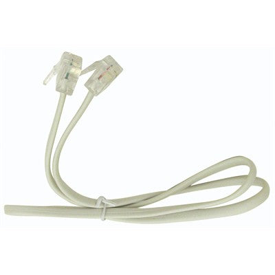Modular Cable - 4P/2C Plug to Plug, 6ft - White (70-416-2-WHITE)