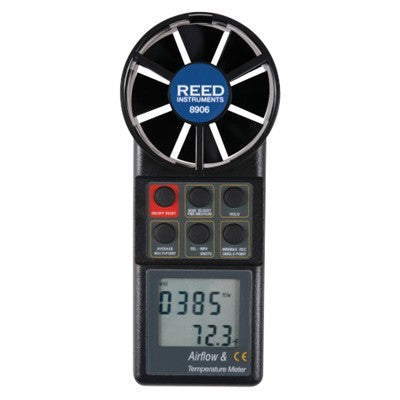 Anemometer w/thermometer, Selectable units: Knots, mph, km/h (8906)
