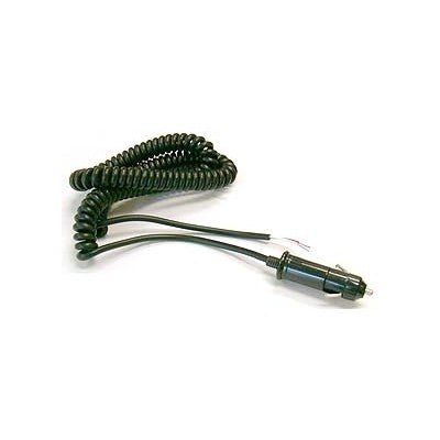 Lighter Plug to Wire leads, Coiled Cord, 15ft (90-605)