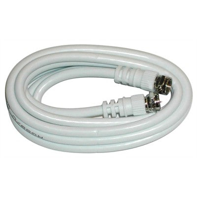 CATV RG6U Coax Cable F-F Plug,  6ft White (RG6U-6FT-WHT)