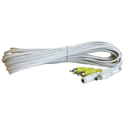 Extension Cable - RCA & 2.1mm Plugs, 25ft White (CCD-EXT25-WH)