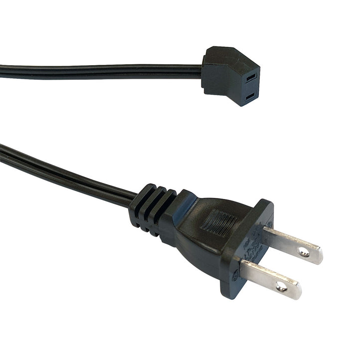Fan Power Cord - 45° Angled Fan Terminal Receptacle to AC Plug, 24" (CFC-A24P)