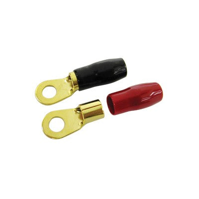 Ring Terminals - Small 8 AWG, Black/Red, Pkg/2 (CRN808-2)
