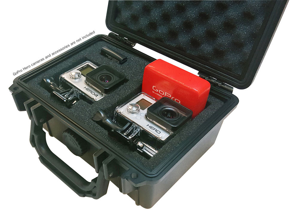 IBEX Protective Case 1100 with foam, 8.3 x 6.6 x 3.5", Black (IC-1100BK)