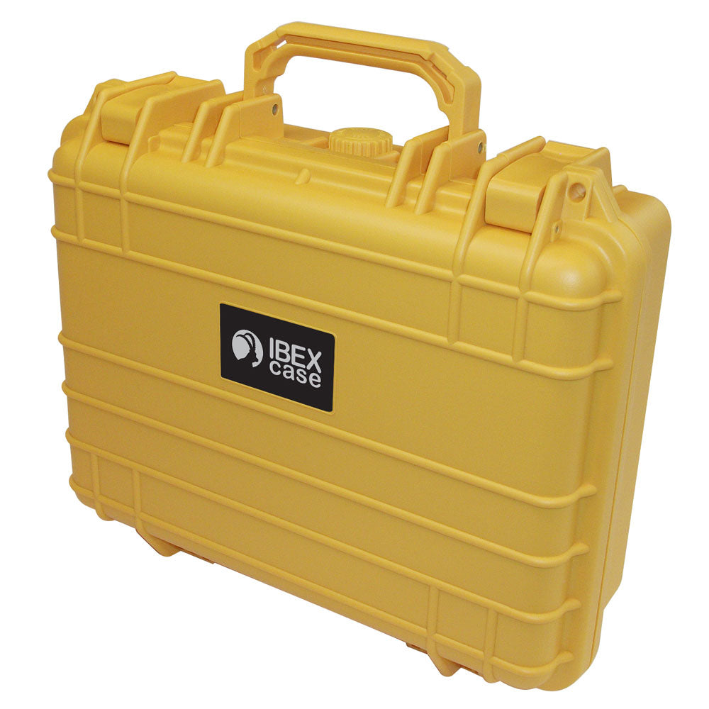 IBEX Protective Case 1300 with foam, 13 x 11 x 4.7", Yellow (IC-1300YL)