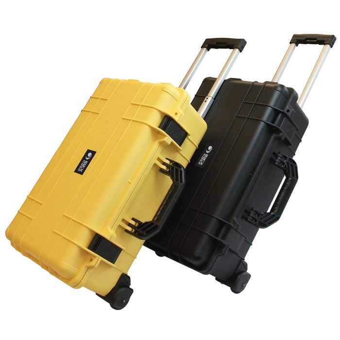 IBEX Protective Case 1800 with foam, 21 x 14 x 8.8", Yellow, with Wheels (IC-1800YLW)