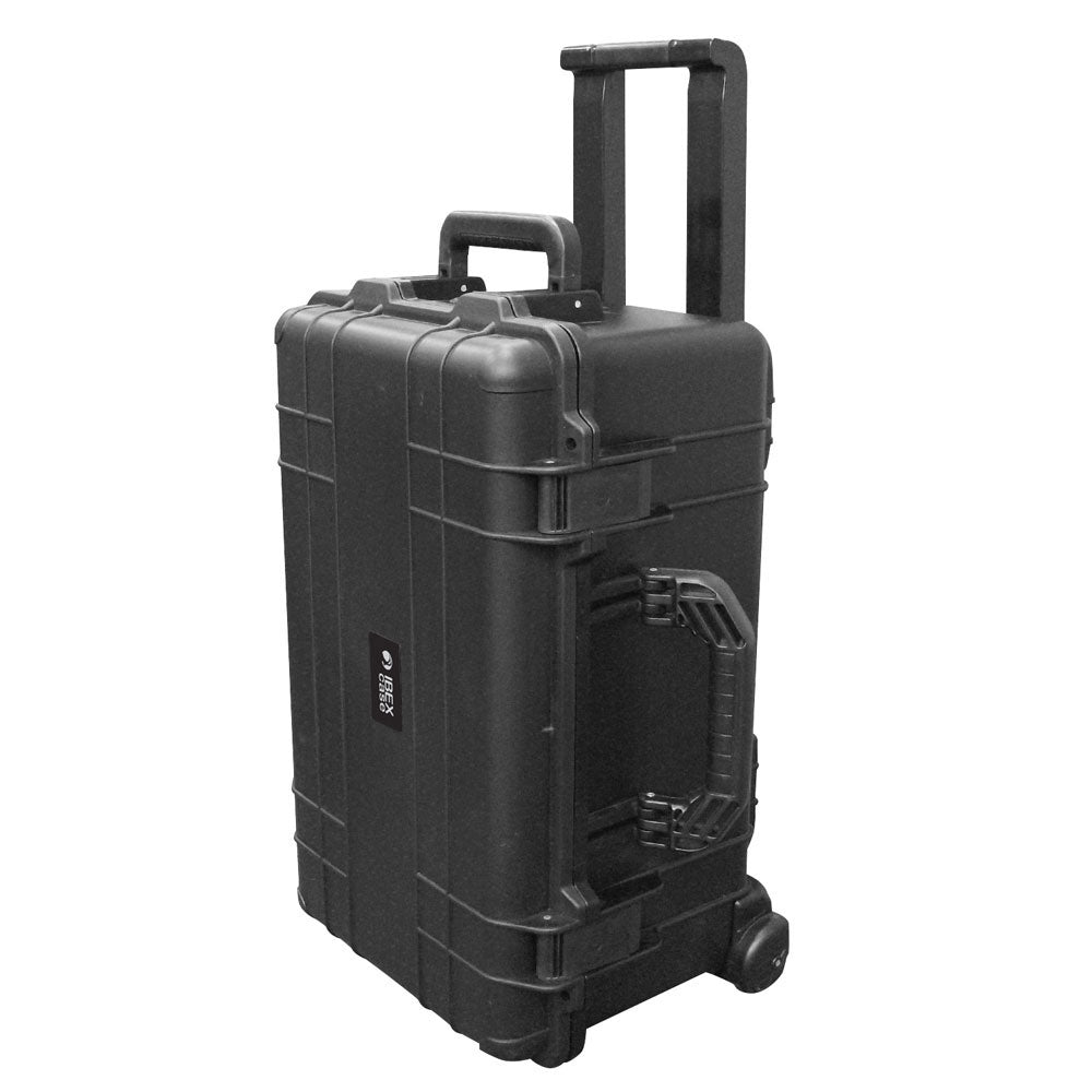 IBEX Protective Case 2500 with foam, 22 x 14 x 11.4", Black, With Wheels (IC-2500BKW)