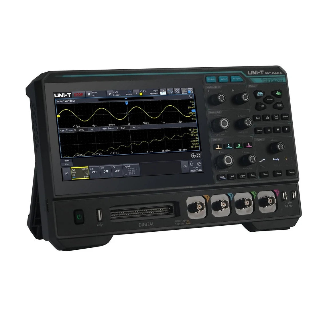 250 MHz 4Ch 12-Bit Mixed Signal Oscilloscope (MSO1254HD)