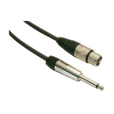 XLR Microphone Cable Female to 1/4" Male, 15ft (NXFP-15)