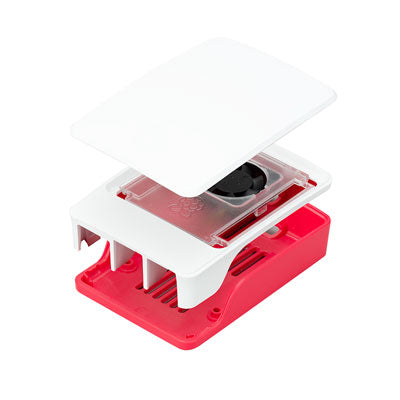 Raspberry Pi 5 Case With Fan - Red/White (PI5-SC1159CASE)