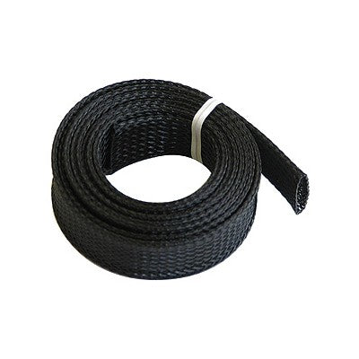 Clean Cut Braided Wrap Sleeving 1/2" x 7ft, Black (PET-1/2-BK-7)