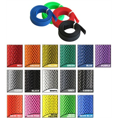 Braided Wrap Sleeving 1/4" Neon Green, 10ft (PT-1/4-NG-10)