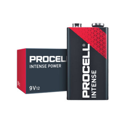 9V Procell Alkaline Intense Power Battery, Box/12 (PX1604-12)