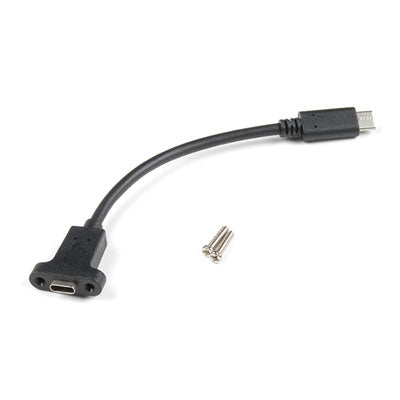 Panel Mount USB-C Extension Cable - 6" (SF-CAB-15455)