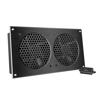 AV Cabinet Cooling Fan System with Speed controller, 2 fans, 12" (AI-CFD120BA)
