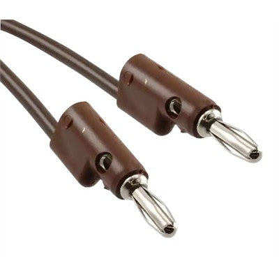 Stacking Banana Plug Patch Cable - 2ft, Brown (B-24-1)