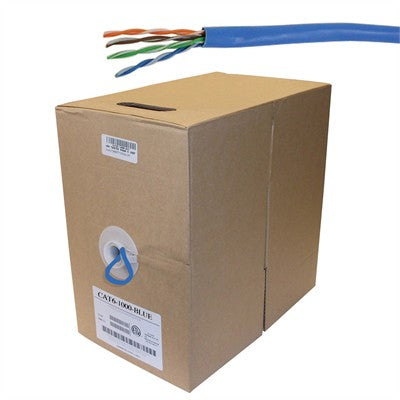 Networking CAT6 Solid - Blue, 1000ft (CAT6-1000-BL)