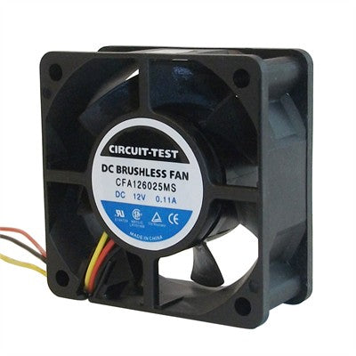 Fan 12VDC, 60mm x 25mm, 16.7 CFM, Sleeve Bearing (CFA126025MS)