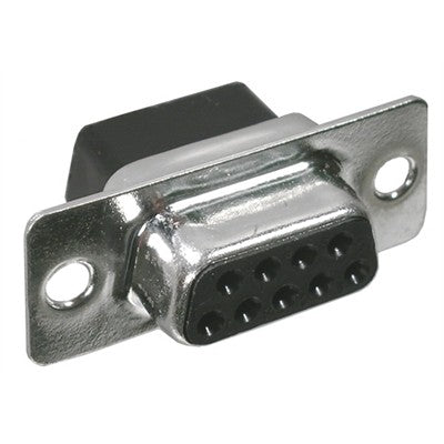 D-Sub Female - 9 Pin Crimp-on Connector with Pins (DBF-09-CRIMP)
