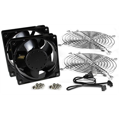 Axial Cooling Fan Kit, 120 x 38mm, 120VAC, Ball Bearing, 2 Fans (DNFK2AC120)
