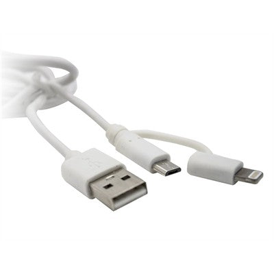 USB to Micro USB with Lightning Adapter, 3.3' (EK113MFI)