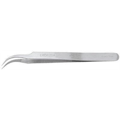 Stainless Steel Curved Micro Point Tweezer, 4.5" (EROP7SA)