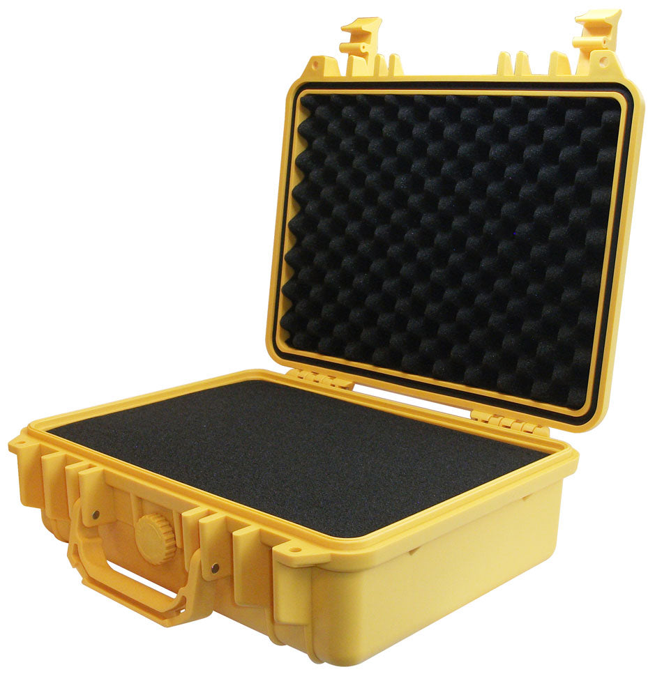 IBEX Protective Case 1300 with foam, 13 x 11 x 4.7", Yellow (IC-1300YL)