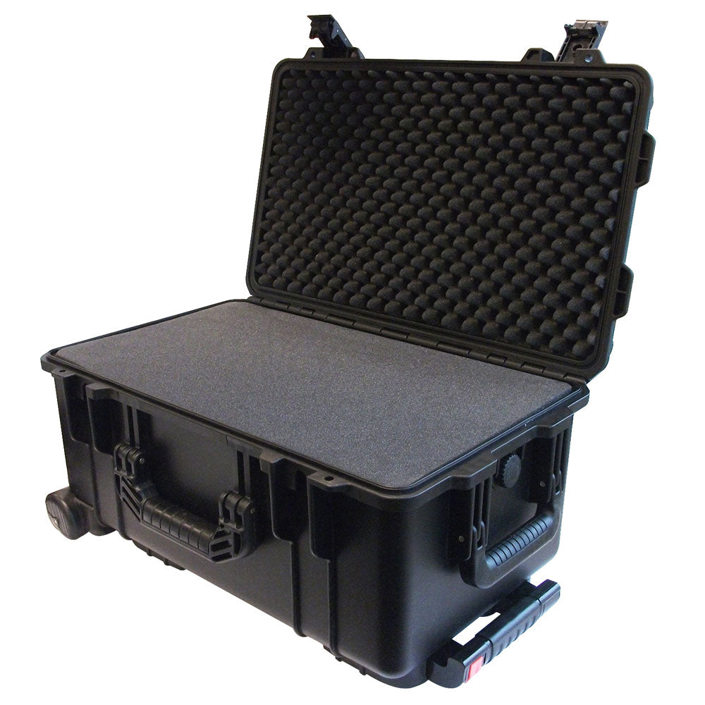 IBEX Protective Case 2500 with foam, 22 x 14 x 11.4", Black, With Wheels (IC-2500BKW)