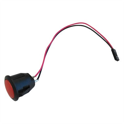 Push Button Switch with Wire - SPST 3A (ON), Red, Pkg/10 (PBS-102WIRE-10)