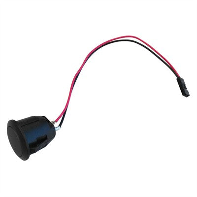 Push Button Switch - SPST 3A (ON), Black, Wire Leads (PBS-103WIRE)