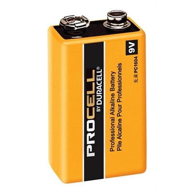 9V Industrial Alkaline Battery, Box/12 (PC1604-12)