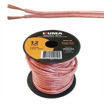 High Performance Speaker Wire, 12AWG, 25ft Roll (SP12-25)